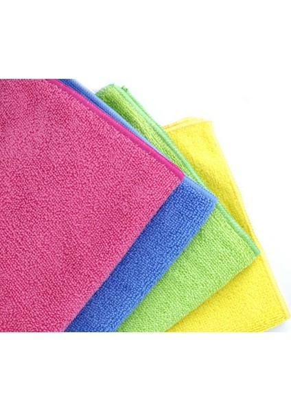 Dünya Sünger Sil Geç Iz Bırakmaz Pembe Mikrofiber Temizlik Bezi 40X40 5'li Mutfak Yer Banyo Temizleme Bezi