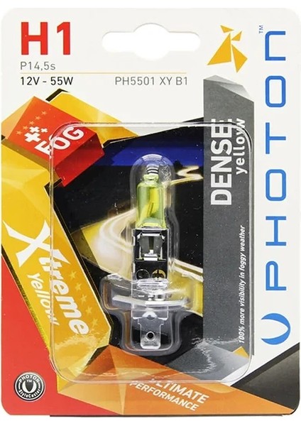 H1 12V 55W Xtreme Yellow Tekli Blister Ampul