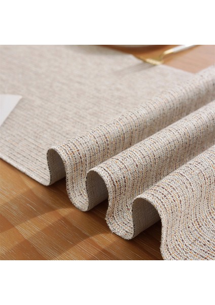 Çizgili Keten Kumaş 33X183CM Runner Masa Örtüsü (Yurt Dışından)