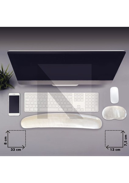 MP04 - Jel Mouse ve Klavye Bilek Destek Pedi | Yumuşak, Ergonomik, El Bileği Dinlendirme Ped Set