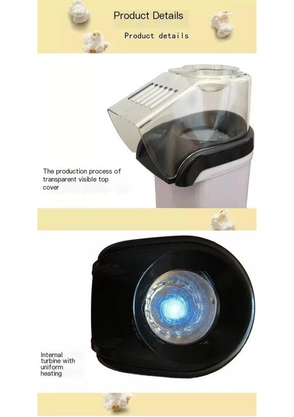 Ev Sıcak Hava Otomatik Patlamış Mısır Makinesi (Yurt Dışından) modelleri