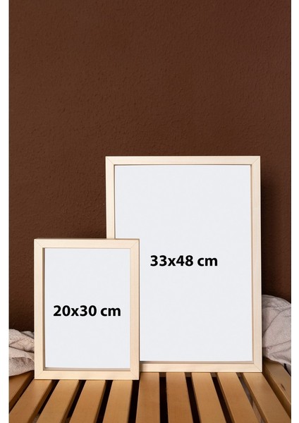 3 Parça Gerçek Ahşap Çerçeveli Tablo Seti