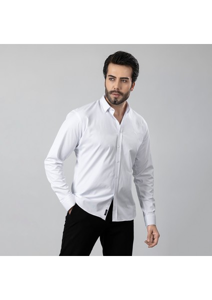 Erkek Uzun Kol Gömlek Slimfit Likralı Kumaş PA-179 modelleri
