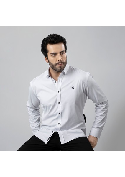 Erkek Uzun Kol Gömlek Slimfit Likralı Kumaş PA-179 fiyatları
