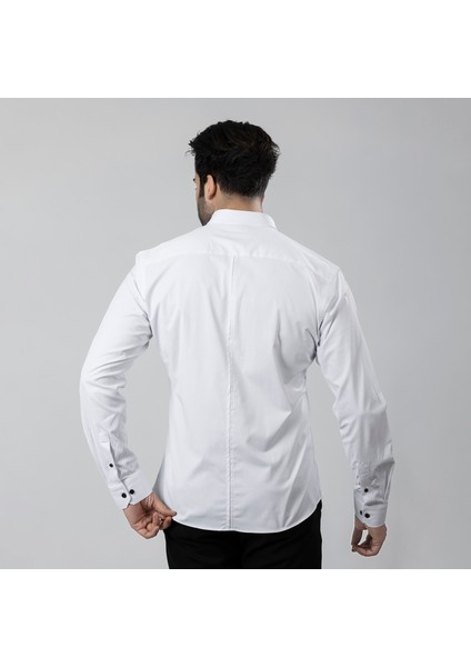 Erkek Uzun Kol Gömlek Slimfit Likralı Kumaş PA-179 modelleri
