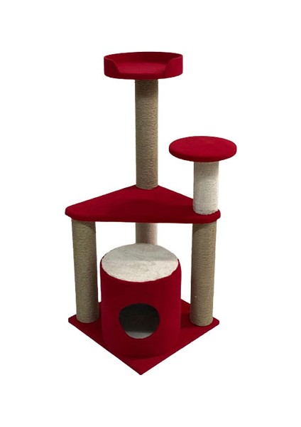 Kedi Tırmalama Platformu M:6 Kırmızı