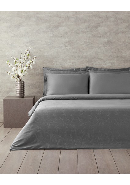 Taylor Lyocell Saten King Size Nevresim Takımı 240X260 cm Koyu Gri