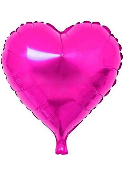 Fuşya Kalp Folyo Balon 18 Inç 40 cm