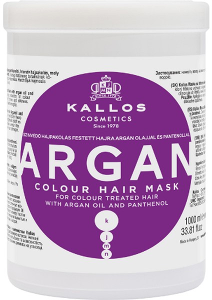Kallos Kjmn Argan Saç Bakım Maskesi 1000 ML