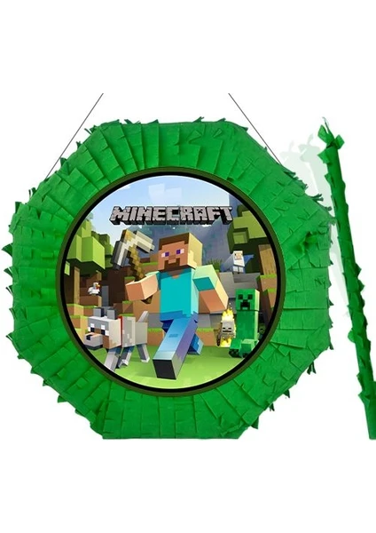 Parti Dükkanım Minecraft Pinyata 42 cm + Sopası