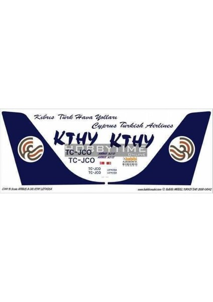 DAT01042 1/144 Kthy, Airbus A310, Lefkoşa, Dekal Çıkartma
