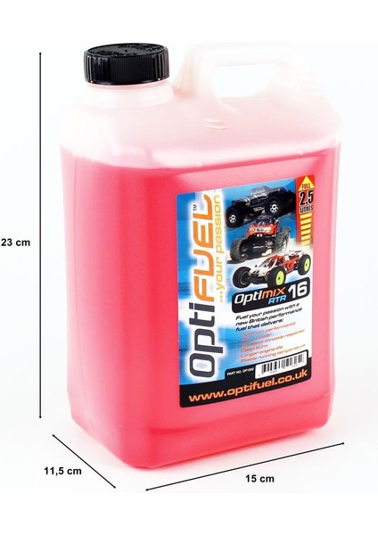 %16 Nitrometan Model Araba Yakıtı, 2.5 Litre