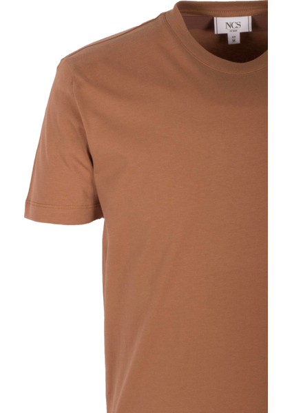 Erkek Tişört Bisiklet Yaka Camel %100 Pamuk Slim Fit Göğüs ve Sırt Baskılı T-Shirt Ncs Jeans 1299 fiyatları
