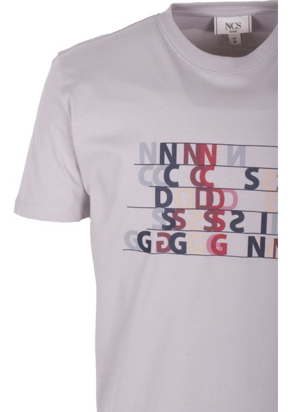 Erkek Tişört Bisiklet Yaka Grimelanj Slim Fit Baskılı T-Shirt Ncs Jeans 1295 modelleri