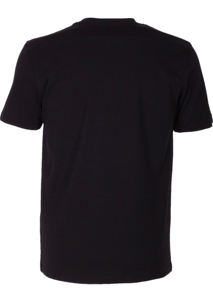 Erkek Tişört Bisiklet Yaka Siyah Slim Fit Baskılı T-Shirt Ncs Jeans 1296 indirimleri