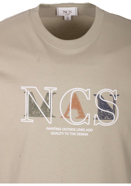 Erkek Tişört Bisiklet Yaka Olive Slim Fit Baskılı T-Shirt Ncs Jeans 1298 indirimleri