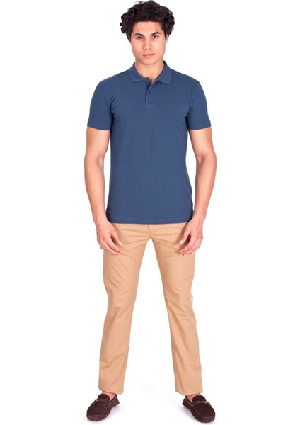 Erkek Polo Yaka Tişört Granit %100 Pamuk Slim Fit Polo T-Shirt Ncs Jeans 1055 fiyatları