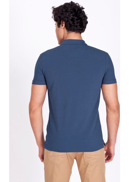 Erkek Polo Yaka Tişört Granit %100 Pamuk Slim Fit Polo T-Shirt Ncs Jeans 1055 fırsatları