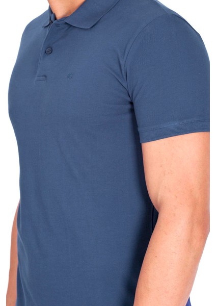 Erkek Polo Yaka Tişört Granit %100 Pamuk Slim Fit Polo T-Shirt Ncs Jeans 1055 indirimleri