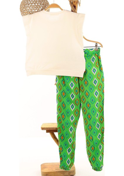 Love Your Dreams Baklava Desen Kız Çocuk Viscon Takım - Yeşil fiyatları