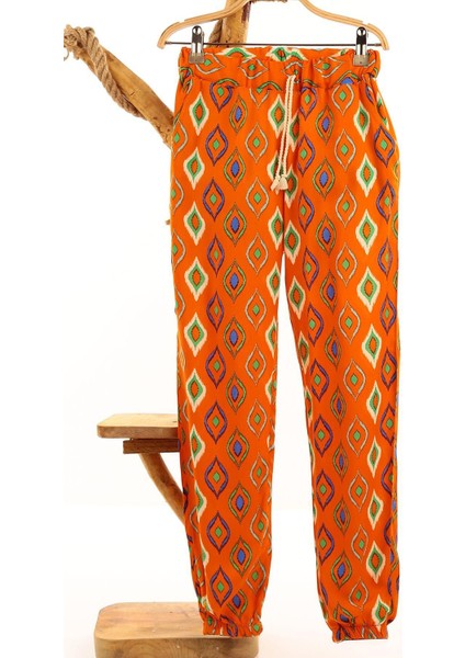 Love Your Dreams Baklava Desen Kız Çocuk Viscon Takım - Turuncu modelleri