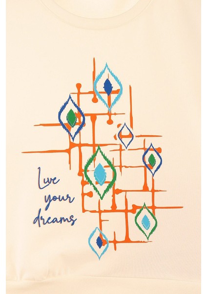 Love Your Dreams Baklava Desen Kız Çocuk Viscon Takım - Turuncu indirimleri