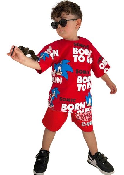 Minigimin Cicileri Snc Born To Run Baskı Yazlık 2 Li Erkek Takım - Kırmızı fiyatları