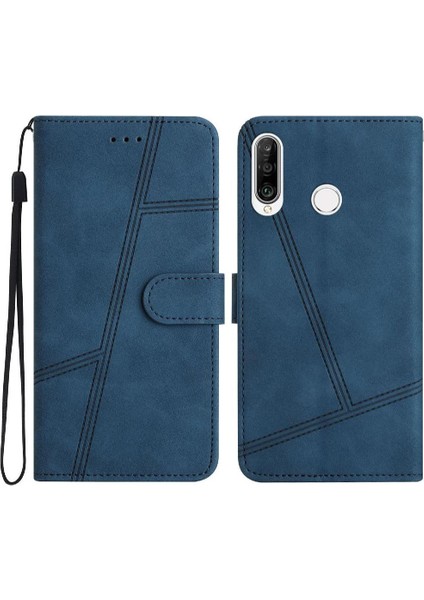 Huawei P30 Lite Flip Folio Cüzdan Pu Deri Tam Koruma Için Flip Case (Yurt Dışından)