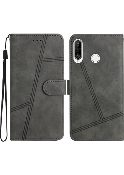 Huawei P30 Lite Flip Folio Cüzdan Pu Deri Tam Koruma Için Flip Case (Yurt Dışından)