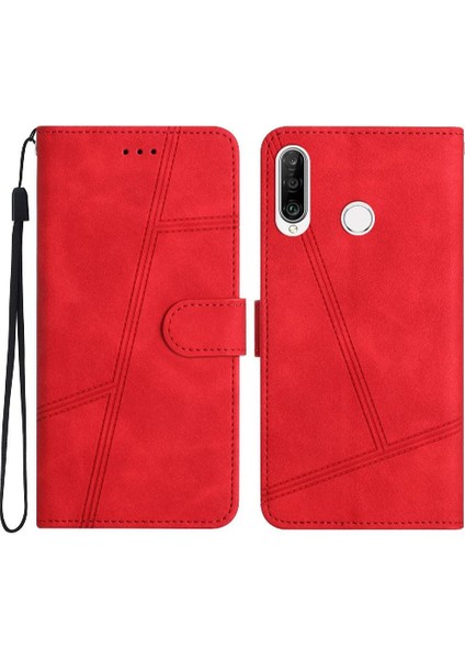 Huawei P30 Lite Flip Folio Cüzdan Pu Deri Tam Koruma Için Flip Case (Yurt Dışından)