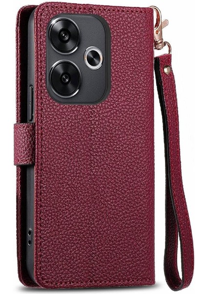 Xiaomi Poco F6 Cüzdan Fermuar Aşk Için Flip Case Darbeye Deri Kılıf (Yurt Dışından)