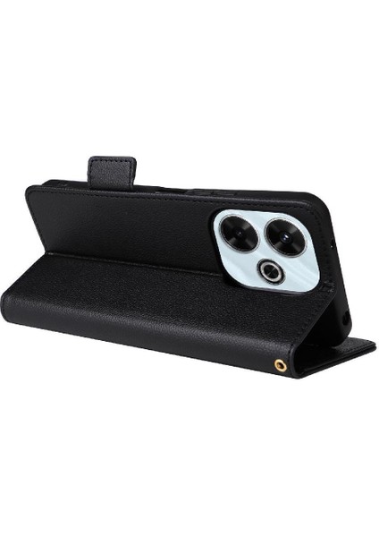 Xıaomı Poco M6 4g Manyetik Yan Toka Cüzdan Pu Deri Için Flip Case (Yurt Dışından)