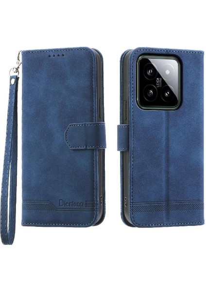 Xiaomi 14 Bileklik Manyetik Kapatma Nakit Cep Kart Yuvaları Için Flip Case (Yurt Dışından)