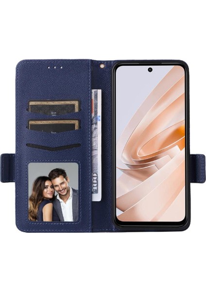 Xıaomı Poco M6 4g Manyetik Yan Toka Cüzdan Pu Deri Için Flip Case (Yurt Dışından)