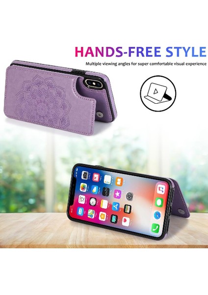 IPhone X/xs Için Kart Tutucu Kılıf ile Cüzdan Pu Deri Çevirme Darbeye (Yurt Dışından) indirimleri