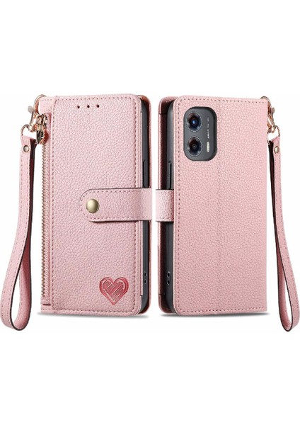 Motorola Moto G Stylus 5g Artı Darbeye Deri Kılıf Aşk Için Flip Case (Yurt Dışından)