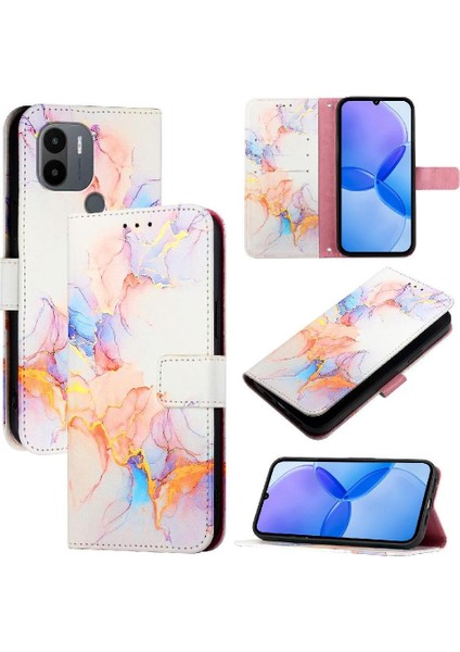 Xiaomi Redmı A1/a2 Cüzdan Mermer Desen Pu Deri Kickstand (Yurt Dışından)
