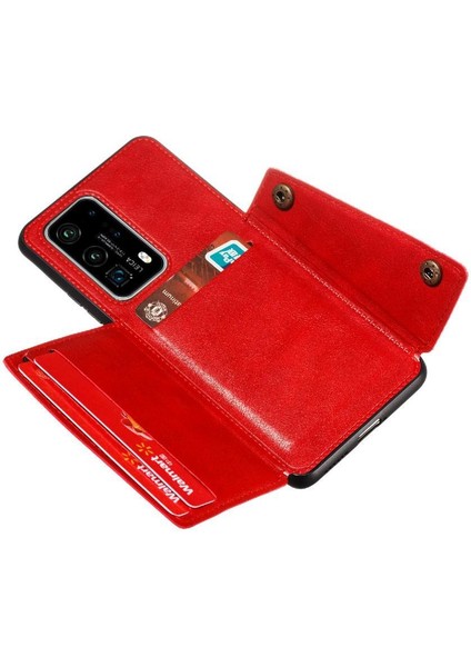 Mays Shop Huawei P40 Pro Kickstand Buit Için Cüzdan Kılıf Demir Cüzdan Kılıf Kartı (Yurt Dışından)