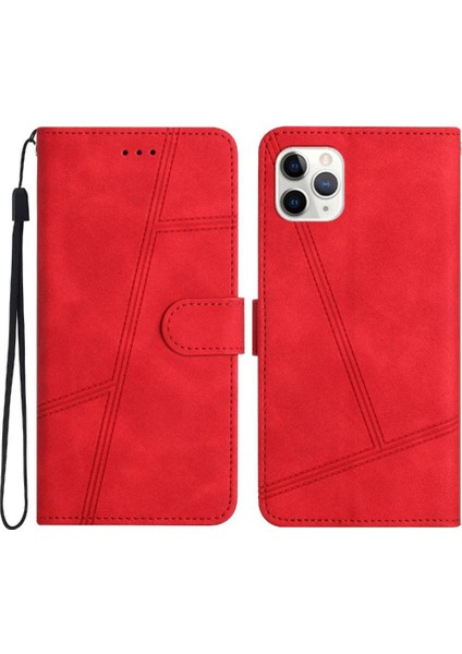 IPhone 11 Için Flip Case Pro Cüzdan Pu Deri Flip Folio Bilek Kayışı Tam (Yurt Dışından)