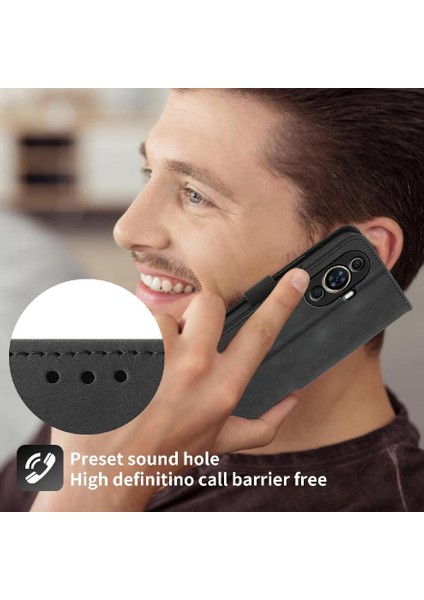 Huawei Nova 11 Için Flip Case Darbeye Bileklik Kabartmalı Çoklu Kart (Yurt Dışından) modelleri
