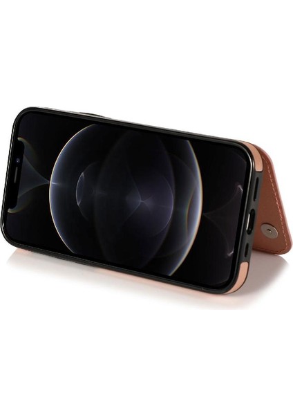 IPhone 12 Için Kart Tutucu Kılıf ile Cüzdan Pro Max Desen Çiçek Pu Flip (Yurt Dışından)