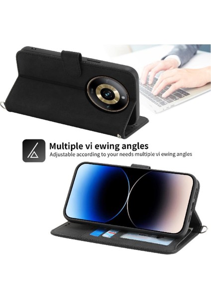 Realme 11 Pro 5g Bileklik Darbeye Kabartmalı Çoklu Kart Için Flip Case (Yurt Dışından)