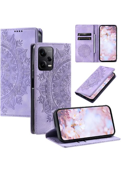 Xiaomi 12T/12T Pro Yan Toka Pu Deri Tam Koruma Flip Case (Yurt Dışından)