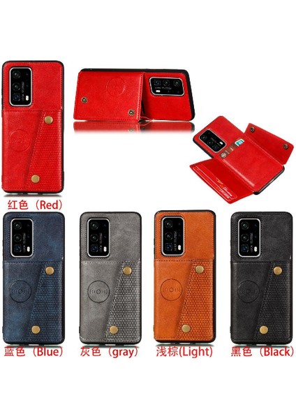 Huawei P40 Pro Kickstand Buit Için Cüzdan Kılıf Demir Cüzdan Kılıf Kartı (Yurt Dışından) modelleri