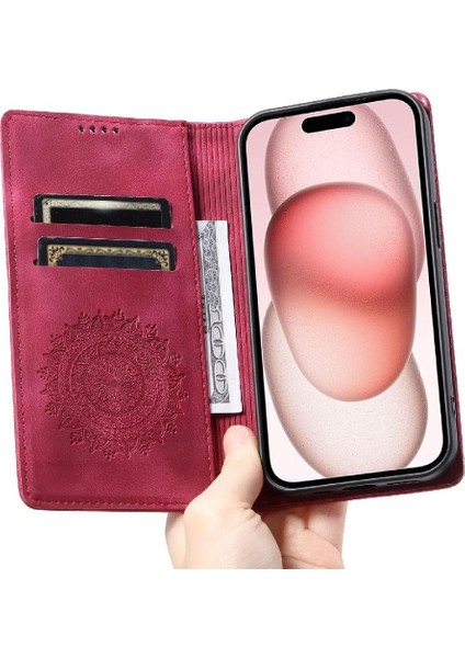 IPhone 15 Için Kılıf Darbeye Kapak Kapak Yan Toka Pu Deri Kart (Yurt Dışından) indirimleri