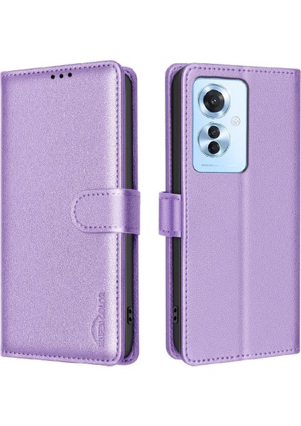 Oppo Oppo 11F 5g Rfıd Engelleme Kart Tutucu Kickstand Pu Için Flip Case (Yurt Dışından)