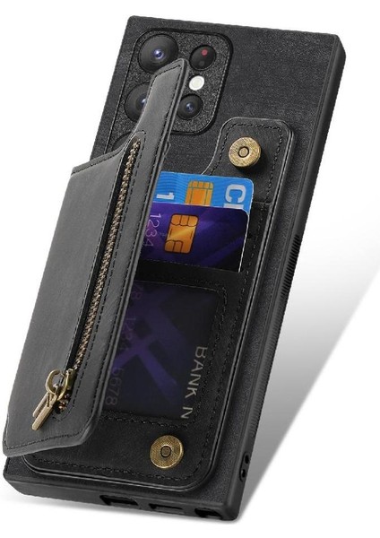 Samsung Galaxy S22 Ultra Standı Fonksiyonu Için Kılıf Katlanabilir Arka Kapak (Yurt Dışından)