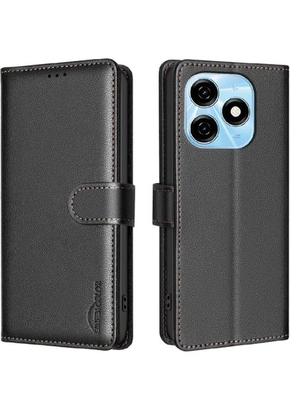 Tecno Spark 20 Cüzdan Kart Tutucu Kickstand Rfıd Engelleme Pu Için Flip Case (Yurt Dışından)