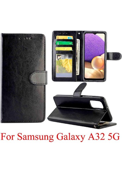 Samsung Galaxy A32 5g Kickstand Kart Tutucu Darbeye Pu Için Flip Case (Yurt Dışından) modelleri
