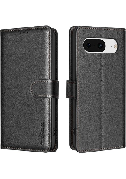 Google Piksel 8 Rfıd Engelleme Cüzdan Pu Deri Manyetik Kart Için Flip Case (Yurt Dışından)